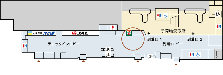 女満別空港マップ