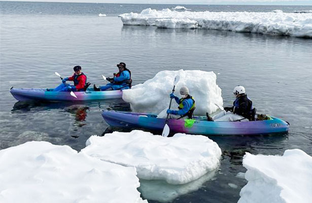 オホーツク海 流氷カヤック体験